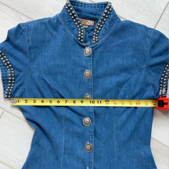 DOUBLE D RANCH VTG Denim Maci Button-Down Dress size S - Picture 13 of 16